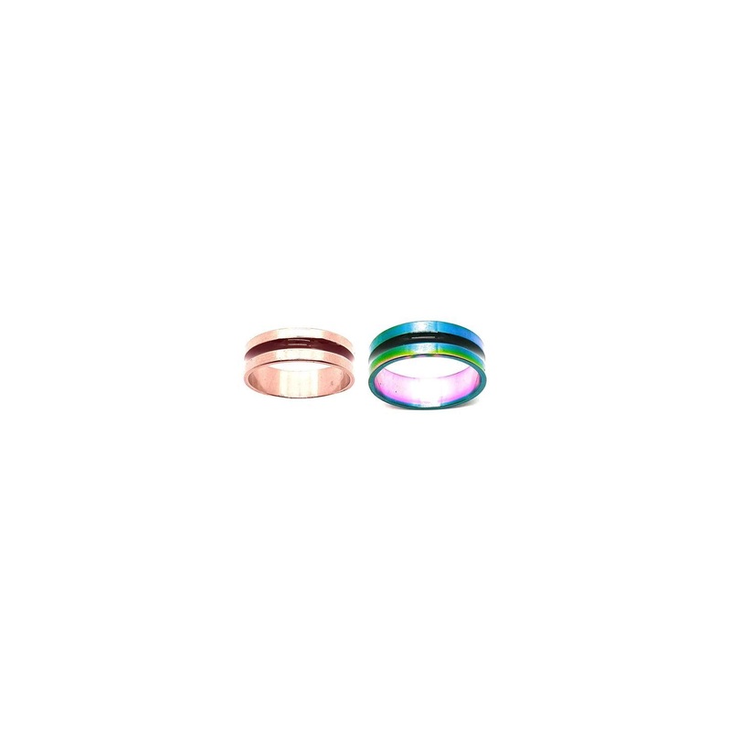 Dynamic Retail Global Set of 2 Rings for Men & Women, Gold-Green Alloy Ring ()
