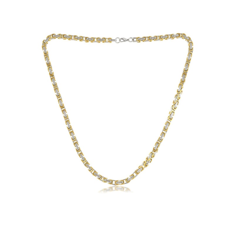 Missmister Men Brass Gold-Plated Antique Necklace