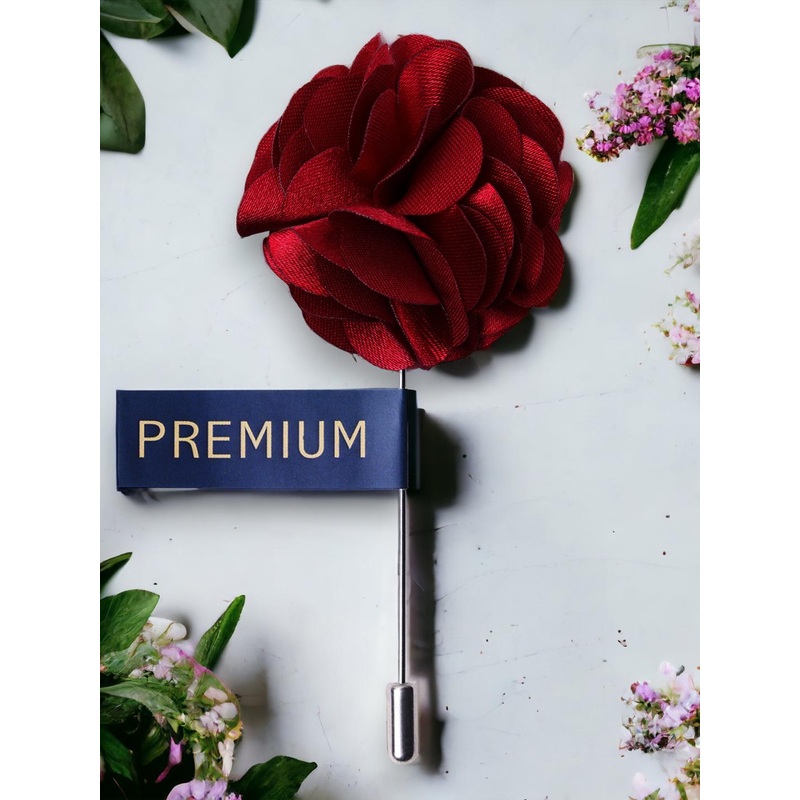 PELUCHE Unisex Maroon Brooch Lapel Pin