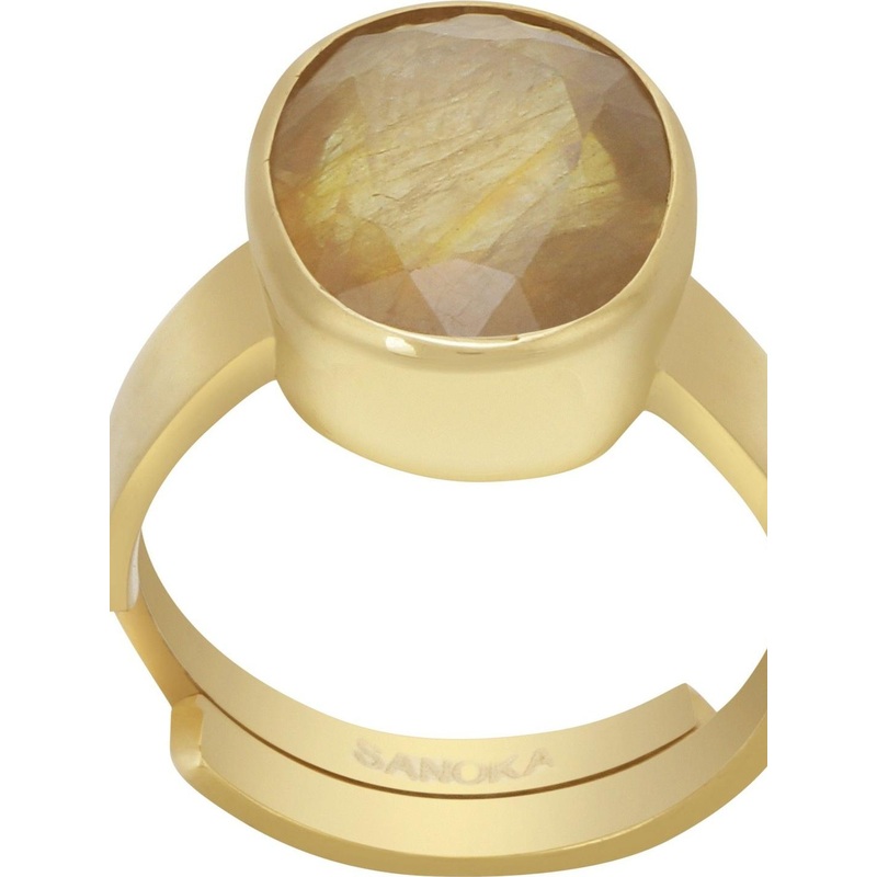 RAVIOUR LIFESTYLE 10.5 Ratti Sapphire Stone Studded Finger Ring