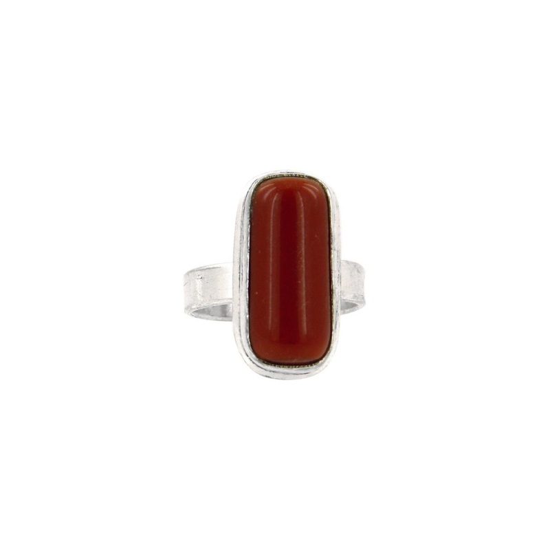 RAVIOUR LIFESTYLE Sliver Plated Real Cat’s Eye Studded Finger Ring