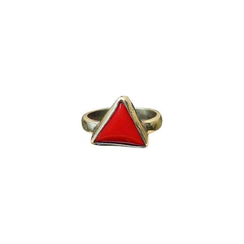 RAVIOUR LIFESTYLE Unisex Enamelled Coral Finger Ring