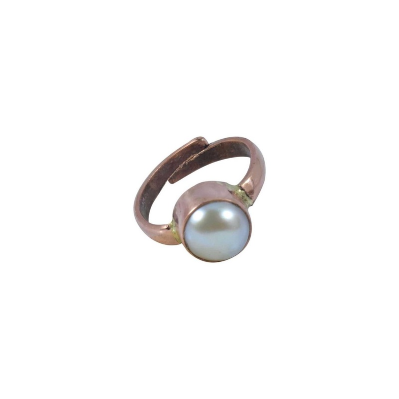 RAVIOUR LIFESTYLE Unisex Gold-Plated Gems-Studded Finger Ring