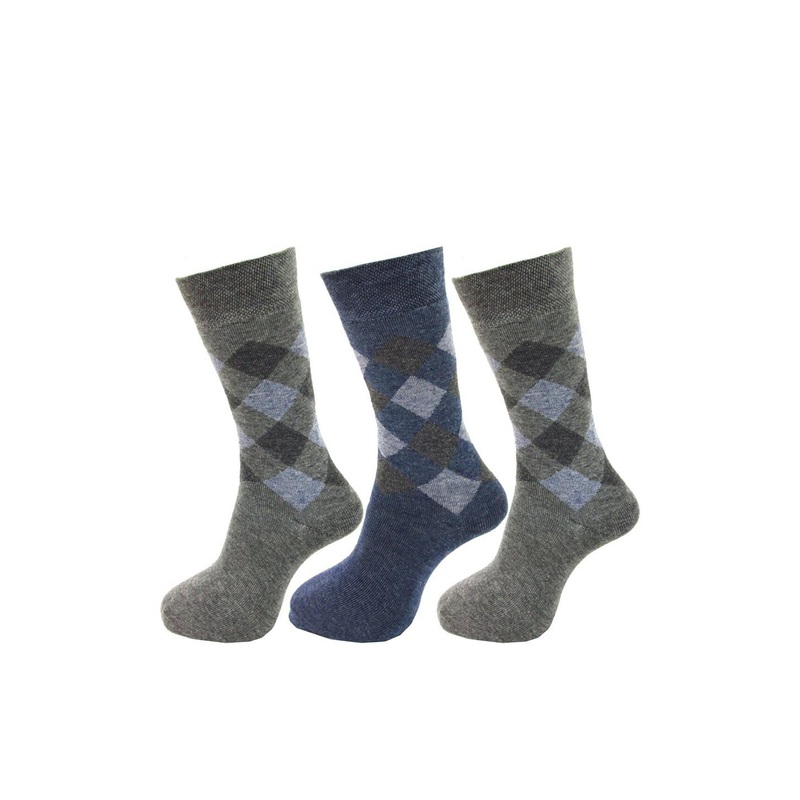 RC. ROYAL CLASS Men Pack Of 3 Patterned Calf Length Socks