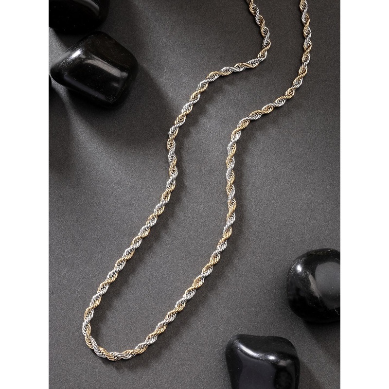 Roadster Men Rhodium-Plated Stainless Steel Chain
