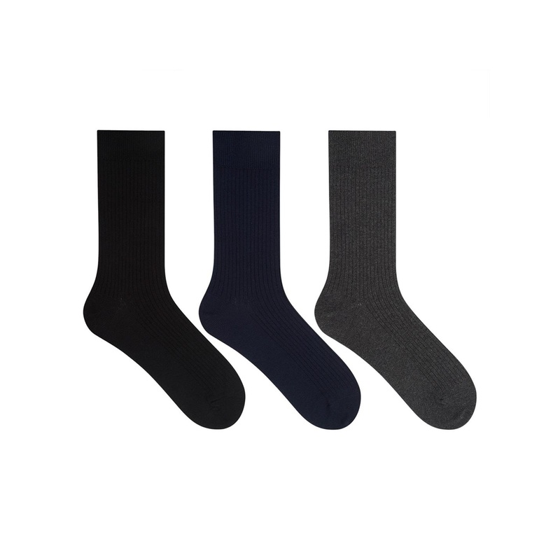 Socksxpress Men Pack Of 3 Travel Essential Calf-Length Socks