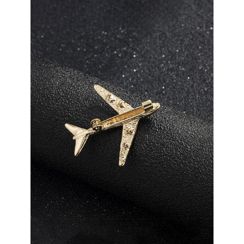 SYGA Unisex Crystal Aircraft Brooch Pin