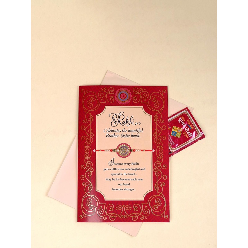 Archies Set Of 2 Thread Rakhi Greeting Card With Envelope