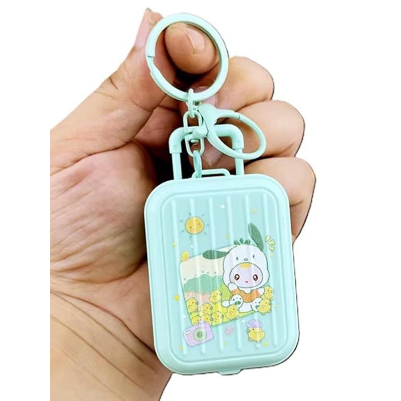 AUGEN 3D Cartoon Trolley Case Design Tetris Key Chain