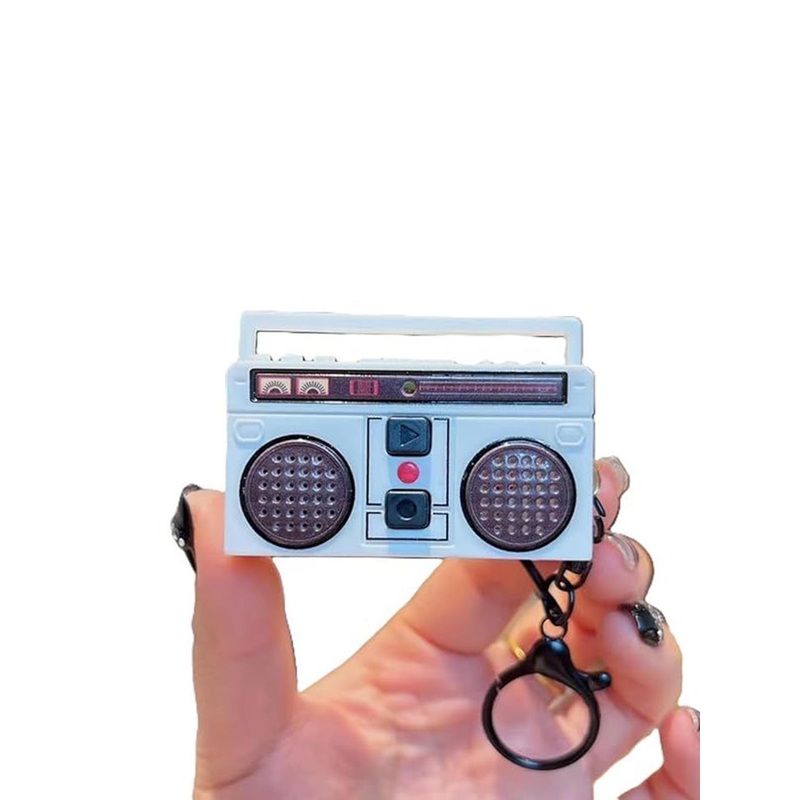 AUGEN Mini Retro Radio-Charm With Recording & Playback Gifting Key Chain