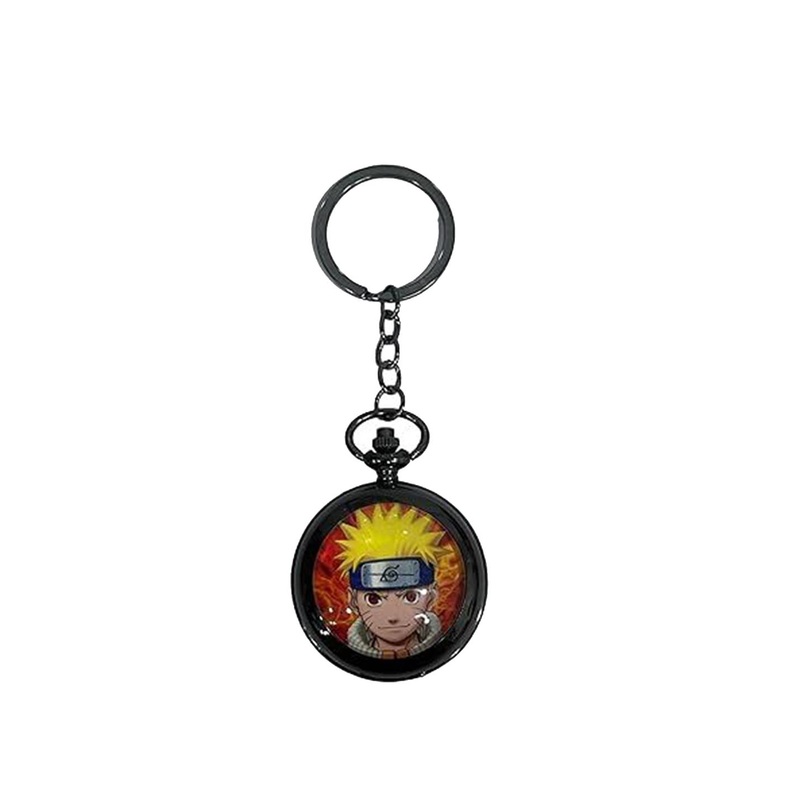 AUGEN Naruto 4 Design Retro Vintage Pocket Watch Key Chain