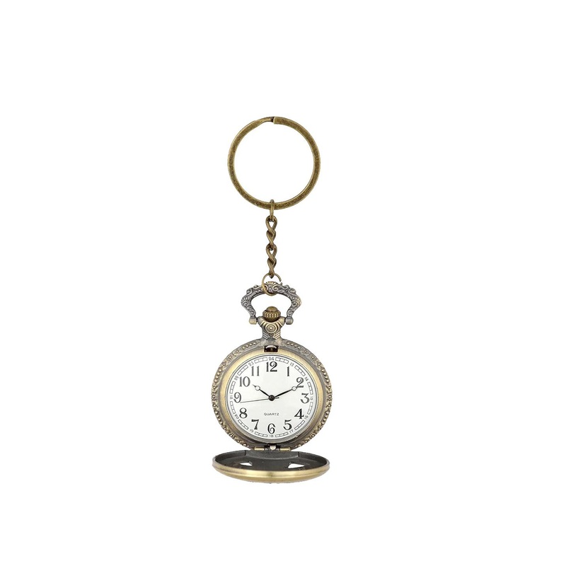 AUGEN Paris Design Retro Vintage Pocket Watch Key Chain