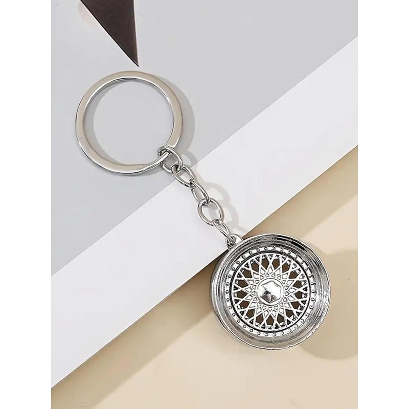 AUGEN Stainless Steel Part-Charm Gifting Key Chain With Key Ring