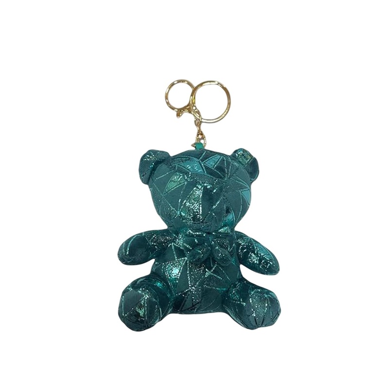 AUGEN Teddy Turquoise Cute Soft Toy Metallic Key Chain