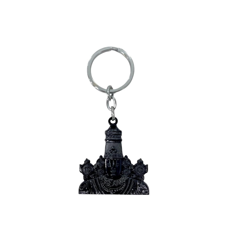AUGEN Tirupati-Charm Stainless Steel Key Chain With Key Ring