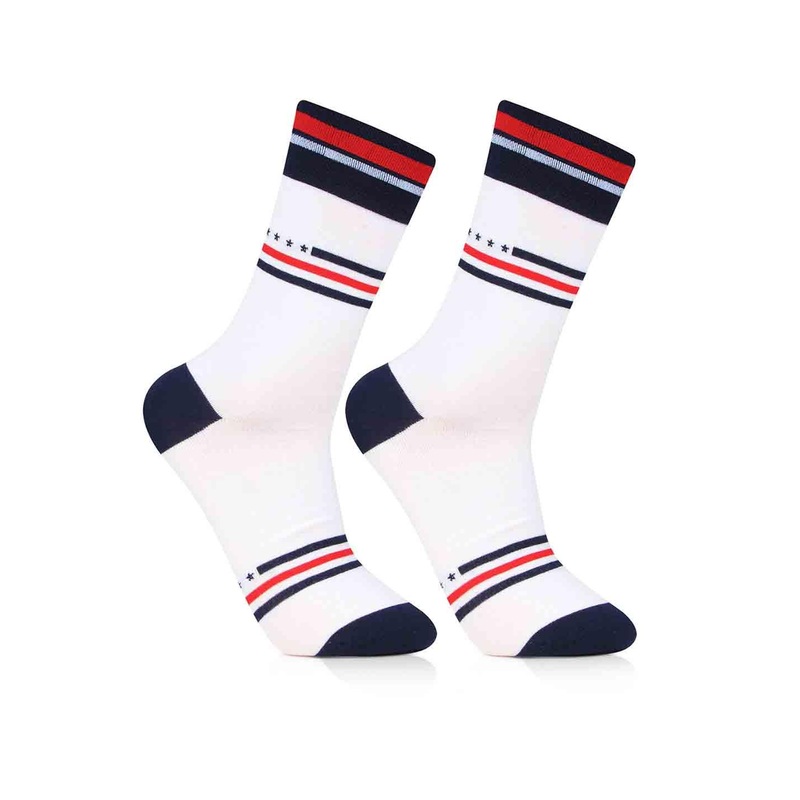 Bonjour Men Striped Calf Length Socks