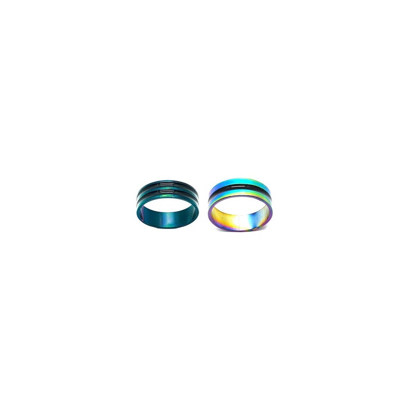 Dynamic Retail Global Set of 2 Rings for Men & Women, Green-Multicolor Alloy Ring ()