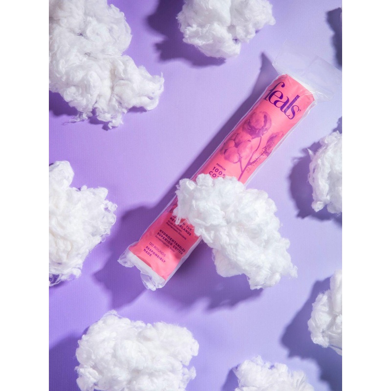 FEALS Set Of 2 Premium 100% Cotton Pads – 120Pcs Each