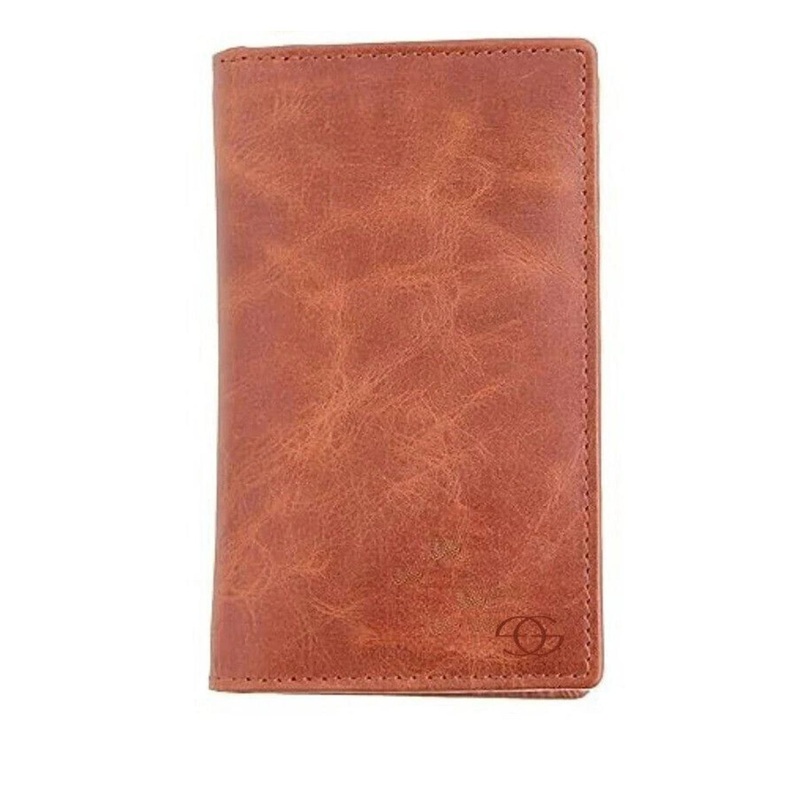 GEO TRENDS Unisex Brand Logo Textured Leather Card Holder
