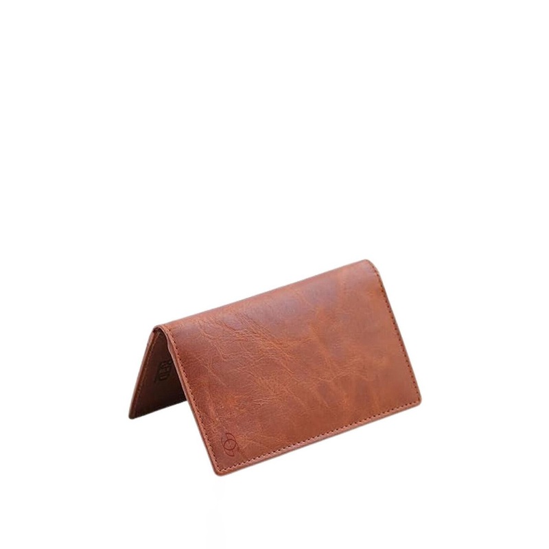 GEO TRENDS Unisex Brand Logo Textured Leather Card Holder Wallet