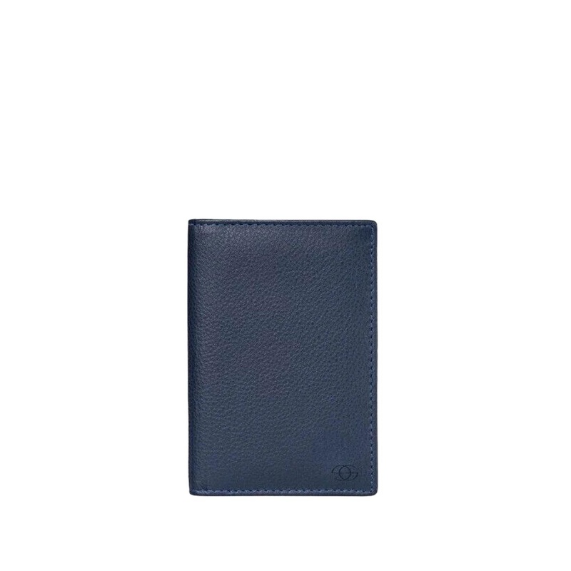 GEO TRENDS Unisex Brand Logo Textured Leather Two Fold Wallet