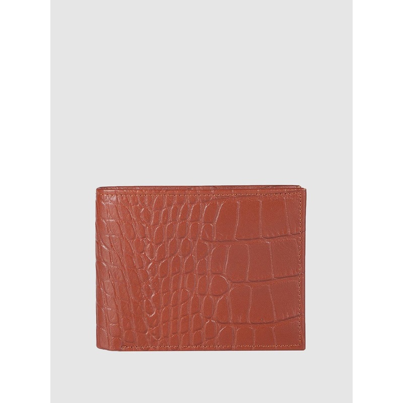 IN.HIDE Men Textured Leather Two Fold Wallet With 11 Card Holders