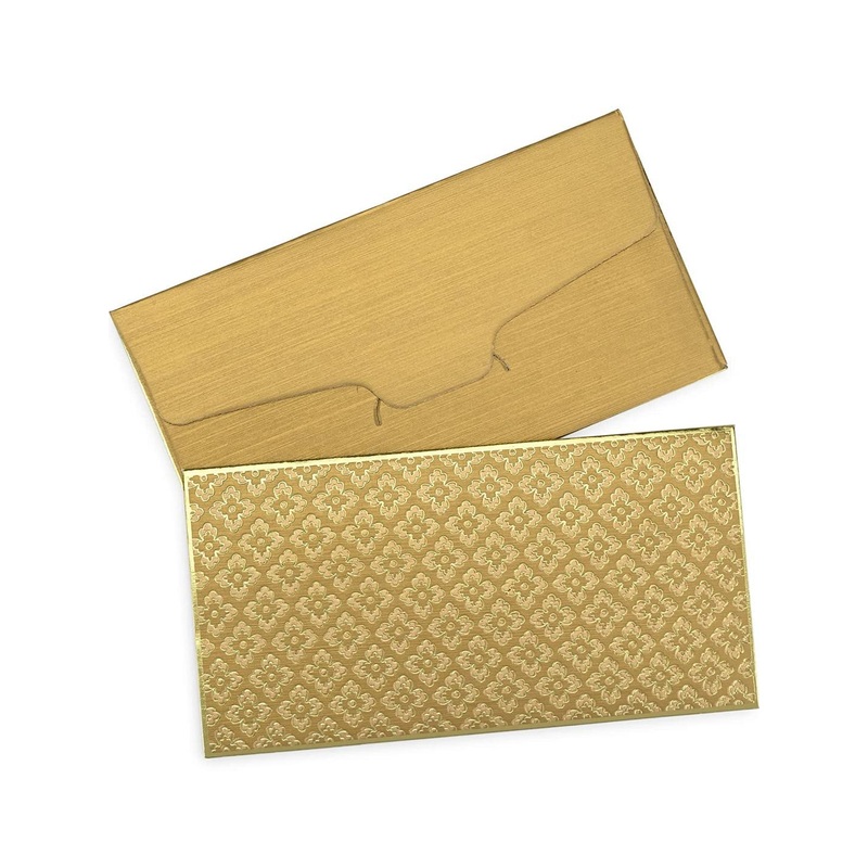 LIFAFEWALA Set of 10 Gold Money Envelope