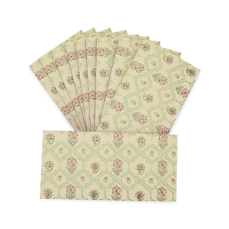 LIFAFEWALA Set of 10 Multicoloured Money Envelope