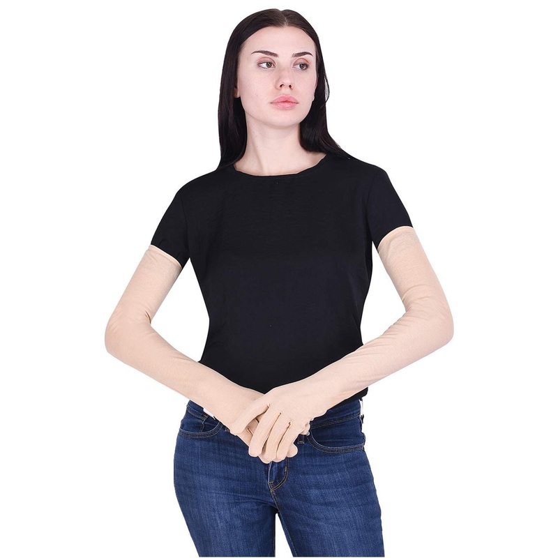 Navkar Crafts Pack of 1 Cotton Full Hand Gloves 24 Inch