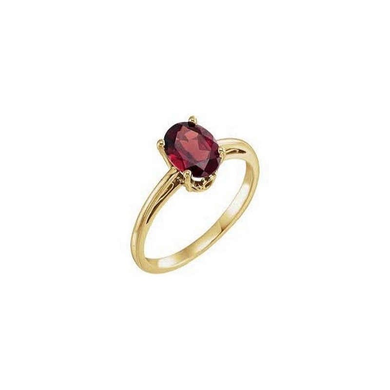 RAVIOUR LIFESTYLE Gold-Plated Garnet Stone Studded Finger Ring