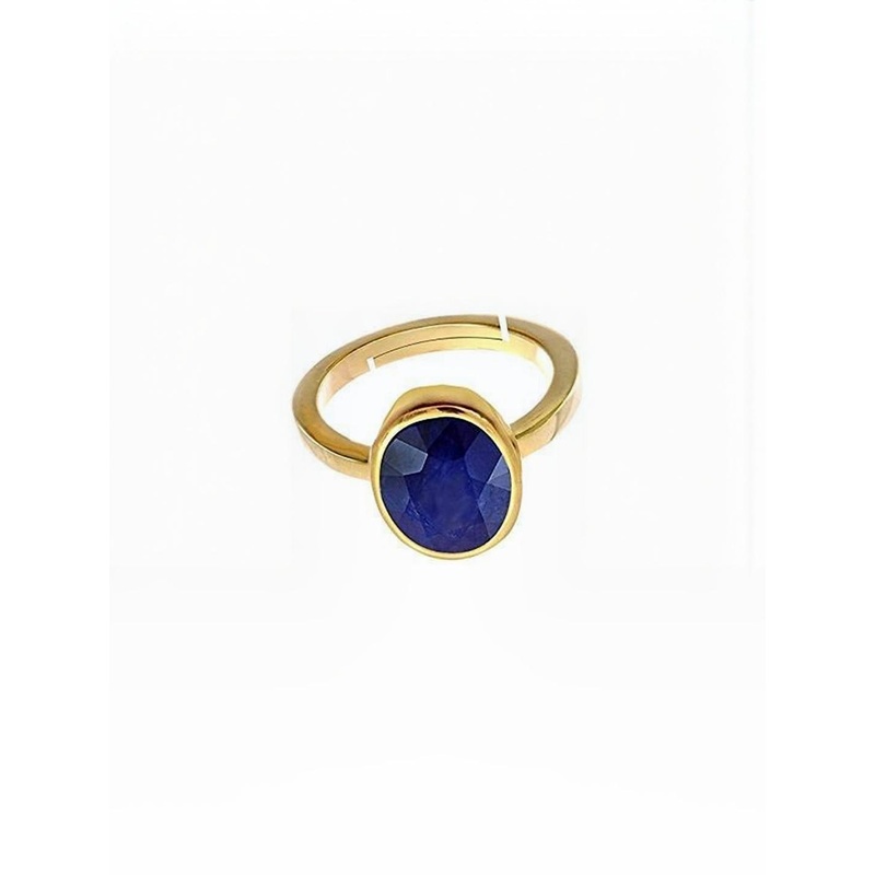 RAVIOUR LIFESTYLE Gold Plated & Gemstone Studded 11.25 Ratti Finger Ring