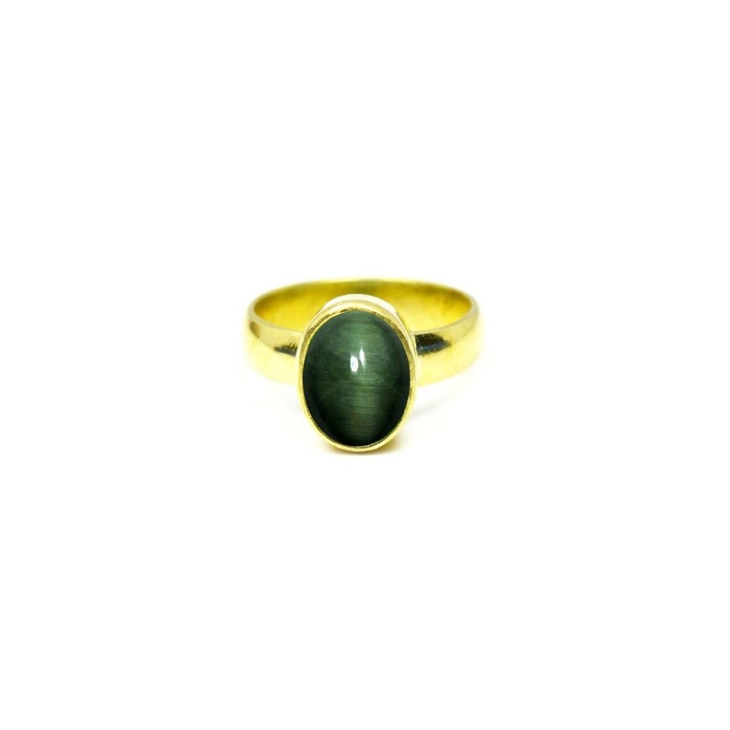 RAVIOUR LIFESTYLE Unisex Green & Gold-Plated Copper Finger Ring