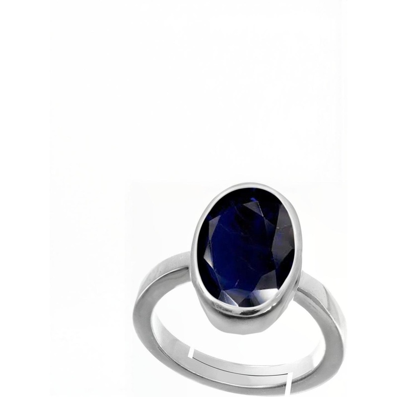 RAVIOUR LIFESTYLE Unisex Rhodium-Plated Stone-Studded Finger Ring