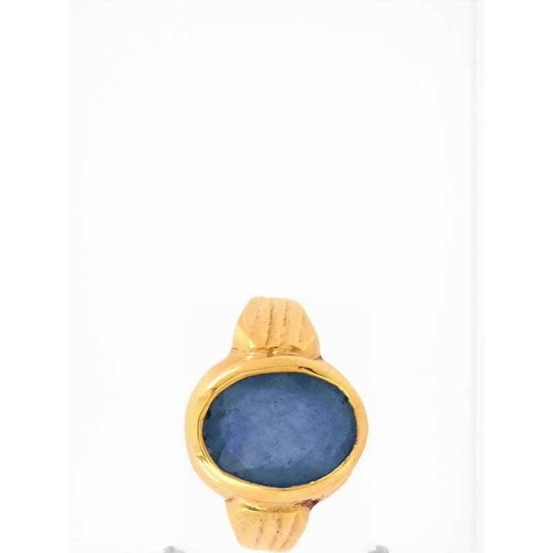 RAVIOUR LIFESTYLE Unisex Sapphire Stone Studded Finger Ring