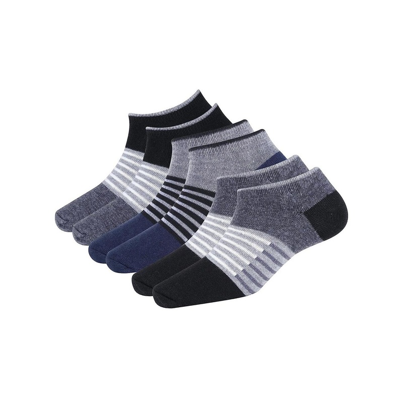 Rodzen Men Pack Of 3 Striped Cotton Socks