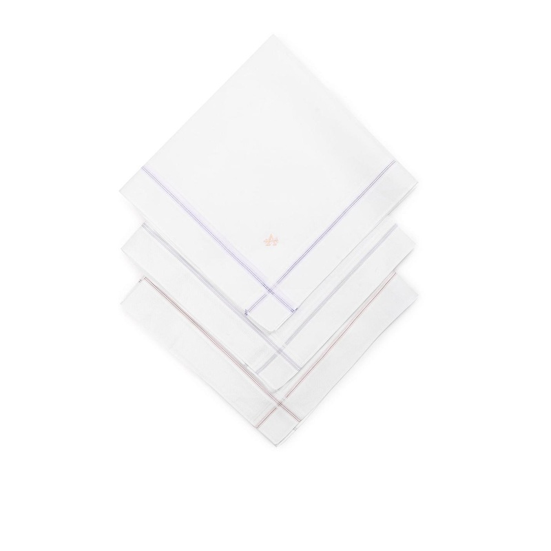 Arrow Men Pack Of 3 Logo Embroidered Pure Cotton Handkerchiefs