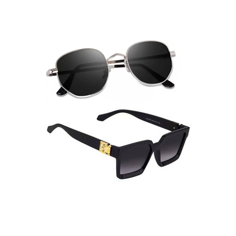 Arzonai Unisex Pack Of 2 Sunglasses with UV Protected Lens