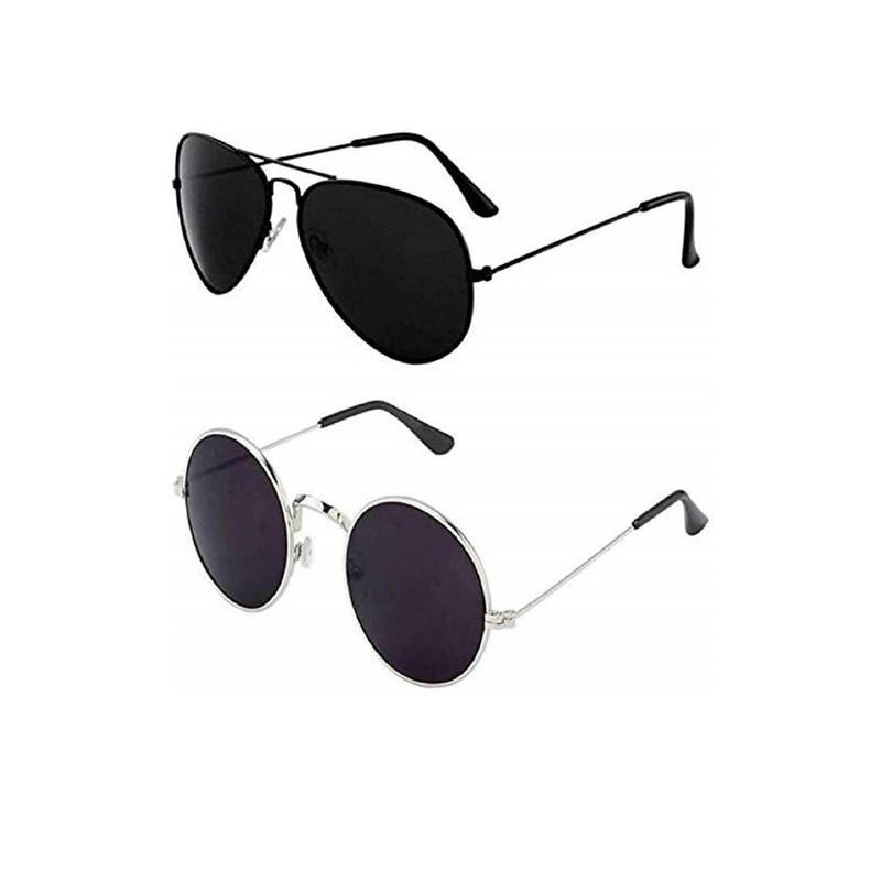 Arzonai Unisex Set of 2 Sunglasses with UV Protected Lens