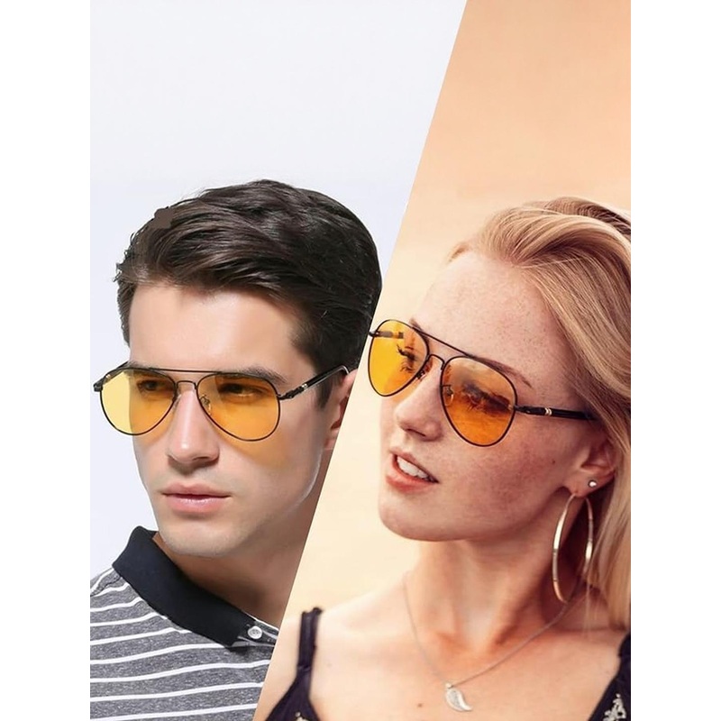 Arzonai Unisex Yellow Sunglasses