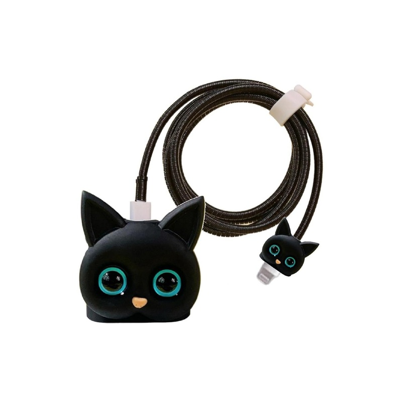 AUGEN Black Quirky Printed 20W iPhone USB-C Type Charger