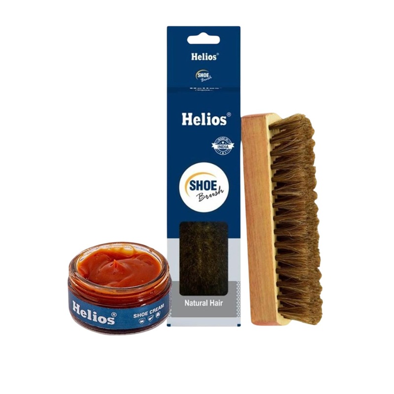 Helios Brown Leather Shoe Shiner and Shoe Cream 48gm plusNHB