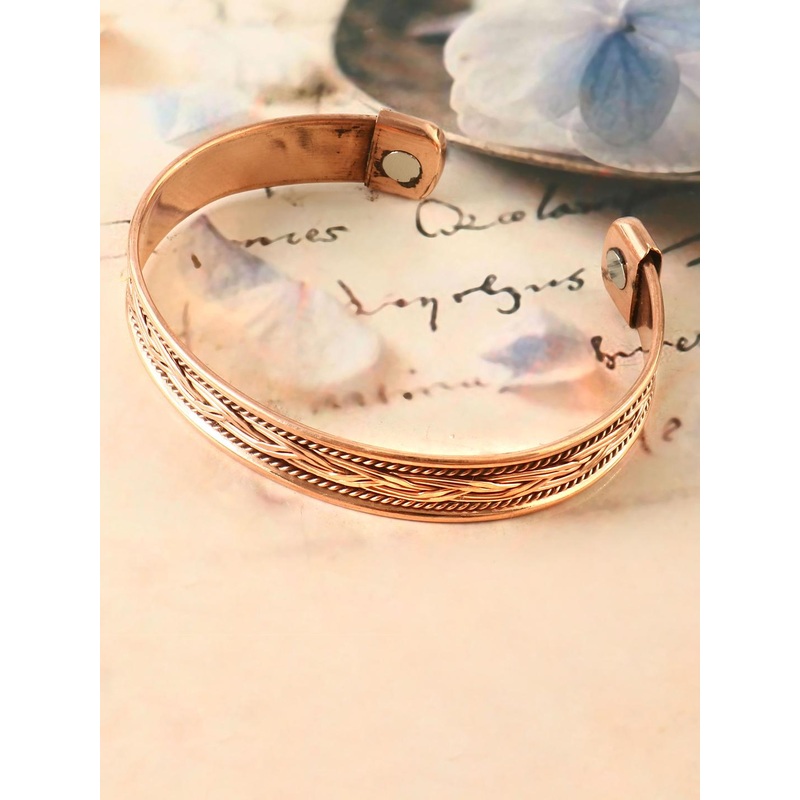 Jewar Mandi Unisex Copper-Plated Cuff Bracelet