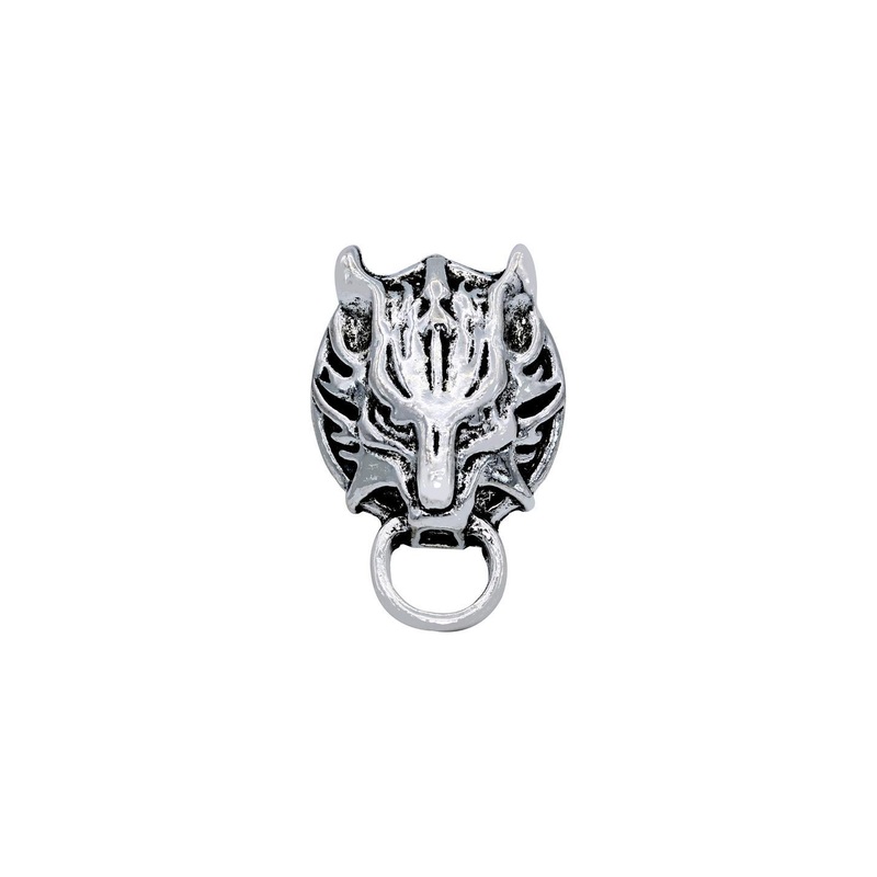 Oxidised Antique finish Brass, Tiger head with ring in mouth,design Finger ring Men