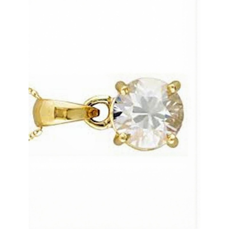 RAVIOUR LIFESTYLE Unisex Gold-Plated Circular Zircon Pendant