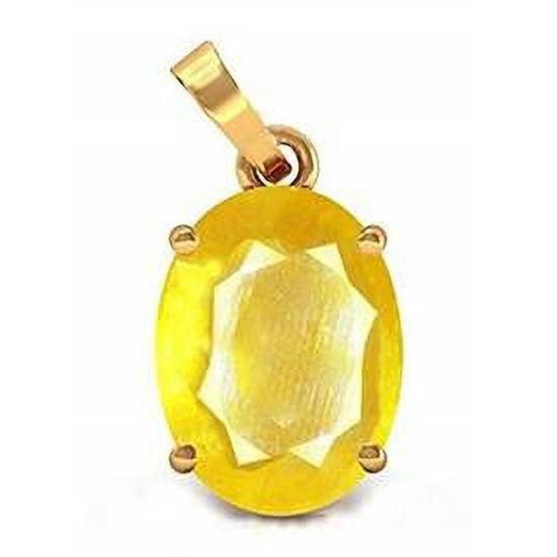 RAVIOUR LIFESTYLE Yellow Sapphire Brass Pendants