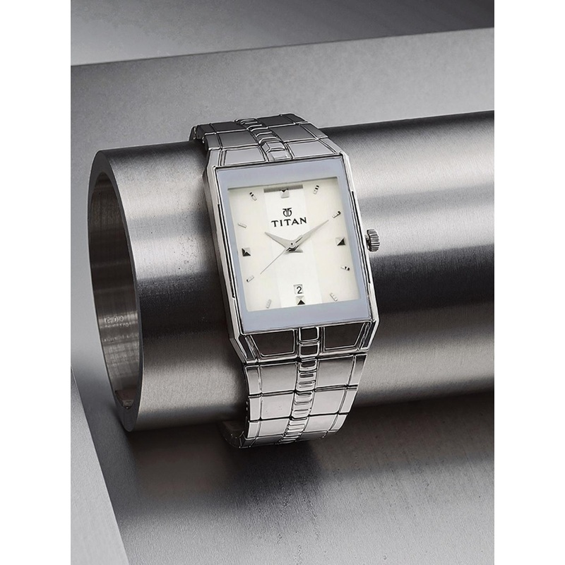 Titan Men White Dial Watch NH9151SM01A