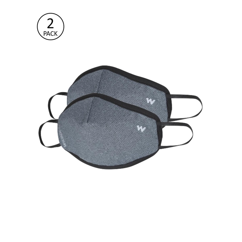 Wildcraft Adults Grey 2 Pcs 3 Ply W95+ Protective Outdoor Masks