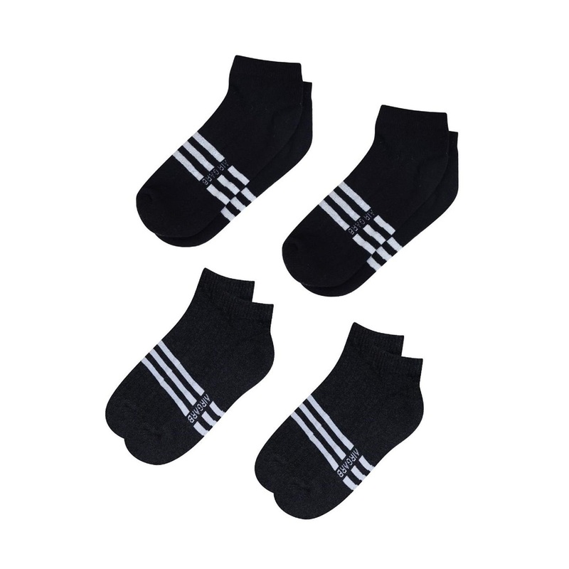 AIR GARB Pack Of 4 Striped Cotton Ankle Length Socks