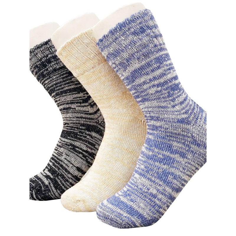 Alexvyan Men Pack of 3 Pattern Calf-Length Winter Woolen Warm Socks