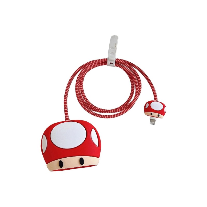 AUGEN Red & White Quirky Printed 20W iPhone USB-C Type Charger